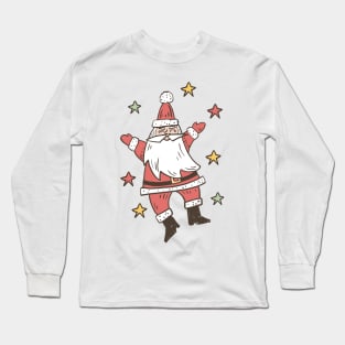 Retro Starry Santa Long Sleeve T-Shirt